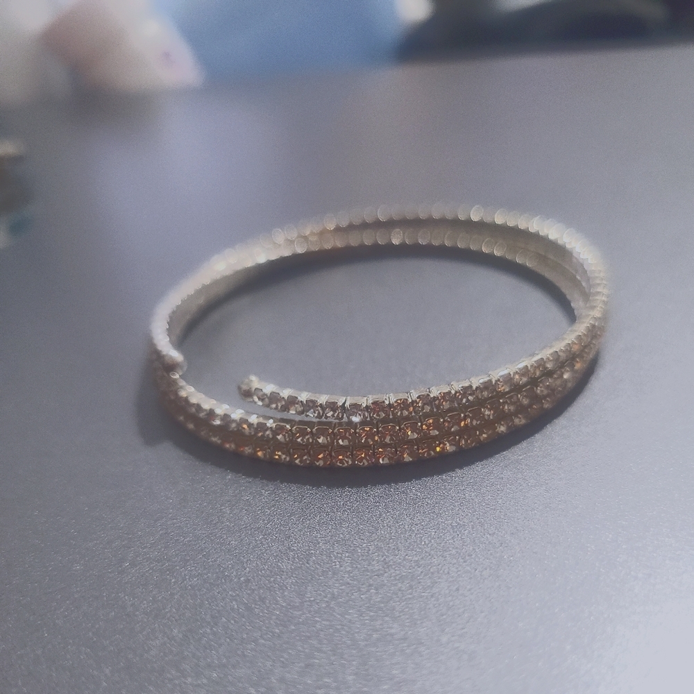 Sterling Silver Bracelet & Hair Clip Set